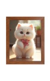 AI Funny Cute Cat Art Picture for Kids - 10x14 inches, Brown Color - Perfect Wall Decor for Children's Room