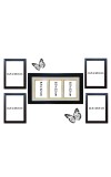 Hitech Family Photo Frame set of 5 individual wall photo frame with MDF plaque (Only Frame) For Anniversary, Birthday And All Occasions Frame (Wall Mount, Black)