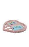 Heart-Shaped Wall Hanging Photo Frame for 2 Photos – Light pink Decorative Double Picture Frame – 12x13 Inch Wall Décor for Bedroom, Living Room & Hall (Light Pink)