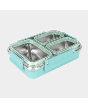 Hitech Sales Plastic & Steel Lunch Box – Compact, Durable & Leakproof – Green