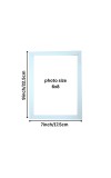 Light Blue Photo Frame for Wall & Tabletop Display – Modern Rectangular Picture Frame with Glass Front & MDF Back (Empty Frame)