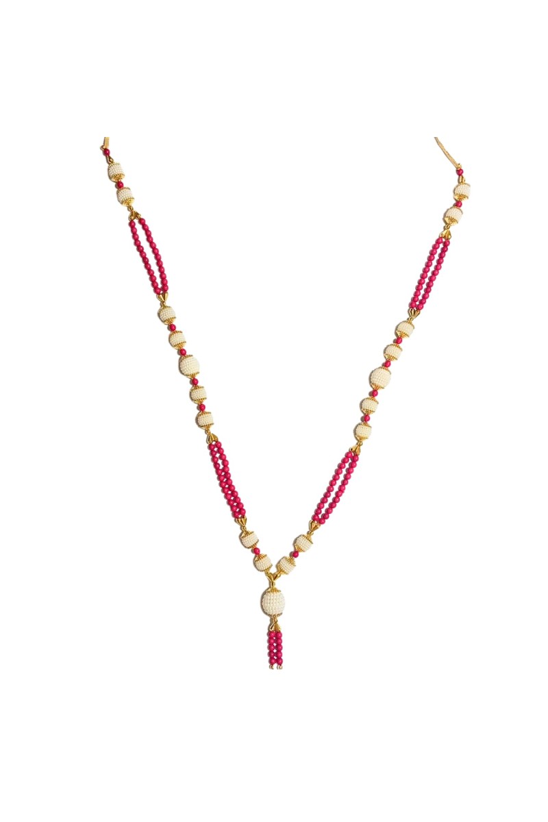 Handmade Multicolor Pearl Moti Mala Garland | 26 inch Decorative Haar for God Idol, Temple & Home Décor