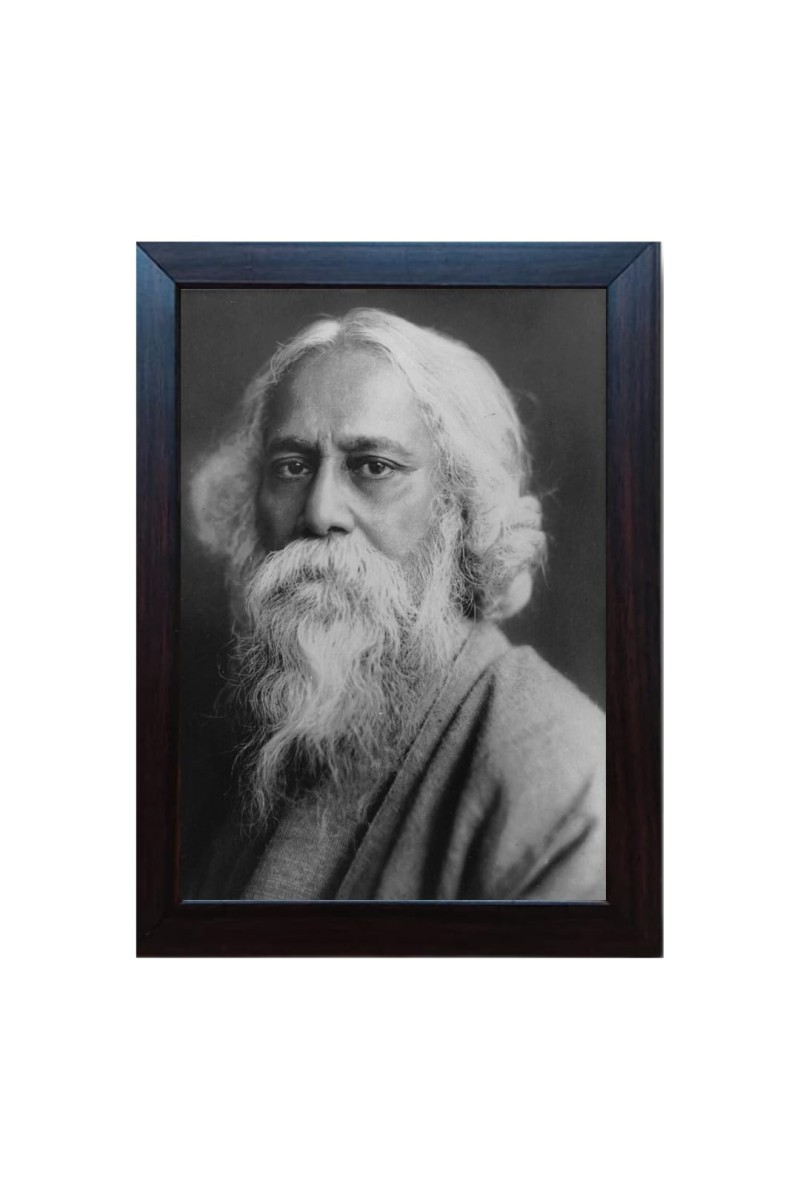 Hitech Rabindranath Tagore photo frame for table, Study & living room, gifts (Pvc Frame and Front face - Glass, 8 x 6 inch)