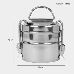 Stainless Steel Lunch Box, 1 0 X 10 cm (Pack of 2)