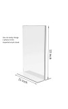 Paramahansa Yogananda & Osho Acrylic T-Style Photo Stand - 11x13 Inches, Compact and Stylish Spiritual Display, easily change 2 photos (Pack of 1)