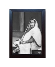 Hitech Jagat Janani Sri Sri Boro Maa Laminated photo frame for table, Study & living room, gifts : Divine Blessings for Your Home (Synthetic Wood Base and Front Glass, 8 x 6 inch)