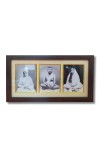 HiTechMart Swami Vivekananda & Ramakrishna Paramhansa & Sarada maa photo frame || Three pictures in one Frame || Laminated photo frame for wall, living room, gifts (Wood Base and Front Laminated)