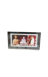 Acrylic Table Photo Frame with Sri Ramakrishna, Sarada Ma & Swami Vivekananda | Crystal Clear Religious Photo Stand for Home Temple, Office Desk & Gifting