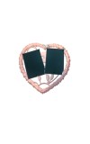 Heart-Shaped Wall Hanging Photo Frame for 2 Photos – Light pink Decorative Double Picture Frame – 12x13 Inch Wall Décor for Bedroom, Living Room & Hall (Light Pink)