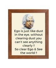 A P J Abdul Kalam & Famous Quote Brown Frame, 10x14InchesInspirational Wall Art for Office, Home DecorIdeal Spiritual Gift