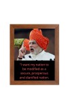 Narendra Modi & Famous Quote Brown Frame, 12x16InchesInspirational Wall Art for Office, Home DecorIdeal Spiritual Gift