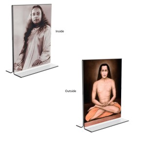 Sri Sri Yogananda & Mahavatar Babaji Acrylic T-Style Photo Stand - 5x7 Inches, Compact and Stylish Spiritual Display, easily change 2 photos (Pack of 1) Sri Sri Yogananda & Mahavatar Babaji Acrylic T-Style Photo Stand - 5x7 Inches, Compact and Stylish Spiritual Display, easily change 2 photos (Pack of 1)