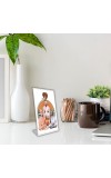 Car Desk/Table Top Ramakrishna Paramahamsa,Swami,Sarada Devi Vivekananda Acrylic L-Style Photo Stand - 2.5x3.5 Inches, Compact And Stylish Spiritual Display (F6688)