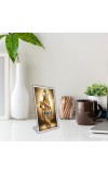 Car Desk/Table Top Divine Krishna Acrylic L-Style Photo Stand - 2.5x3.5 Inches, Compact And Stylish Spiritual Display (F6676)