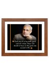 Narendra Modi & His Famous Quote Photo Frame - Brown Frame, Perfect for Office & Wall Decoration, Ideal Gift