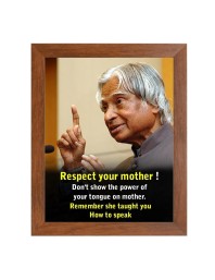 A P J Abdul Kalam & His Famous Quote Photo Frame - Brown Frame, Perfect for Office & Wall Decoration, Ideal Gift
