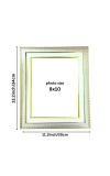 Elegant Gold & White Photo Frame – 8x10 Inch Display Frame for Wall or Tabletop, Decorative Picture Frame with Glass Front