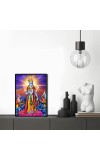 Vishnu Laminated Photo (7x9 Inches Without glass) Divine Blessings for Table and Walls,Home & Office and Temple Decoration
