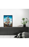 Lord Shiva Laminated Photo (9x11 Inches Without glass) Divine Blessings for Table and Walls,Home & Office and Temple Decoration