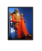 Swami Chinmayananda Laminated Photo (11x13 Inches Without glass) Divine Blessings for Table and Walls,Home & Office and Temple Decoration