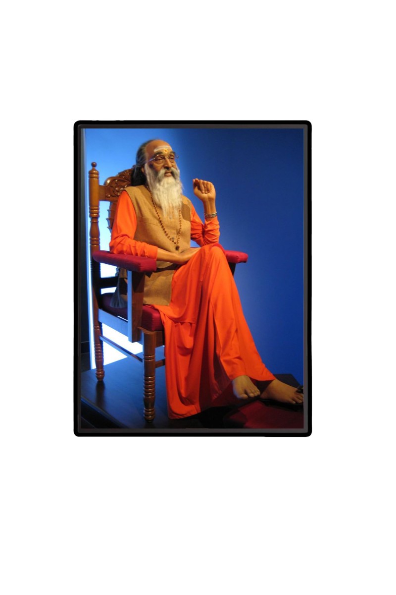 Swami Chinmayananda Laminated Photo (11x13 Inches Without glass) Divine Blessings for Table and Walls,Home & Office and Temple Decoration