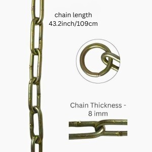 Iron Lock Golden Chain, 4Feet/43.2Inches | Multipurpose Security for Gates, Cycles, Bikes | Indoor & Outdoor Use | Heavy Duty for Protection and Home Use (1) Iron Lock Golden Chain, 4Feet/43.2Inches | Multipurpose Security for Gates, Cycles, Bikes | Indoor & Outdoor Use | Heavy Duty for Protection and Home Use (1)