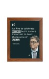 Bill Gates & Famous Quote Brown Frame, 12x16InchesInspirational Wall Art for Office, Home DecorIdeal Spiritual Gift