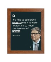 Bill Gates & Famous Quote Brown Frame, 12x16InchesInspirational Wall Art for Office, Home DecorIdeal Spiritual Gift