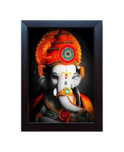 Hitech LORD GANESHA Laminated photo frame for table, Study & living room, gifts (Pvc Frame and Front face - Glass, 8 x 6 inch)