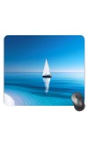 Customized Beautiful Boat View Picture Sublimation Mouse Pad | 8 X 7.5 Inch | Smooth Cloth Surface | Non-Slip Rubber Base | Personalized Mousepad for Laptop & Desktop (F17372)