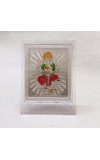 999 Silver Ganesh Photo Frame Stand, 13 cm X 17 cm