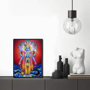 Vishnu Laminated Photo - 5x7 Inches, Divine Blessings for Home & Office and Temple Decoration Vishnu Laminated Photo - 5x7 Inches, Divine Blessings for Home & Office and Temple Decoration