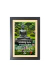 Buddha & His Famous Quote Photo Frame - Brown Frame, 11x15 Inches, Perfect for Office & Wall Decoration, Ideal Gift