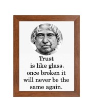 A P J Abdul Kalam & Famous Quote Brown Frame, 10x14InchesInspirational Wall Art for Office, Home DecorIdeal Spiritual Gift