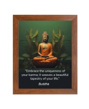 Buddha & Famous Quote Brown Frame, 10x14InchesInspirational Wall Art for Office, Home DecorIdeal Spiritual Gift