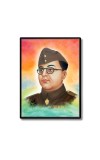 Netaji Subhash Candra Bose Laminated Photo - 5x7 Inches, Divine Blessings for Home & Office and Temple Decoration