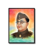 Netaji Subhash Candra Bose Laminated Photo - 5x7 Inches, Divine Blessings for Home & Office and Temple Decoration