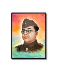 Netaji Subhash Candra Bose Laminated Photo - 5x7 Inches, Divine Blessings for Home & Office and Temple Decoration