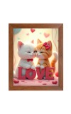AI Funny Cute Cat Art Picture for Kids - 10x14 inches, Brown Color - Perfect Wall Decor for Children's Room