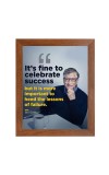 Bill Gates & Famous Quote Brown Frame, 12x16InchesInspirational Wall Art for Office, Home DecorIdeal Spiritual Gift