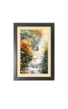 The beautiful butterfly is flying Photo Frame Funny Animal and Bird Cartoon Art, Black color, 17x21 Inch