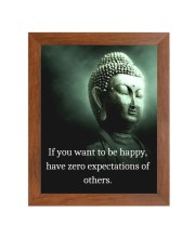 Buddha & Famous Quote Brown Frame, 10x14InchesInspirational Wall Art for Office, Home DecorIdeal Spiritual Gift