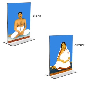 Anukul Chandra Thakur & Jagajanani Sree Sree Barama Acrylic T-Style Photo Stand, Compact and Stylish Spiritual Display, easily change 2 photos (Pack of 1) Anukul Chandra Thakur & Jagajanani Sree Sree Barama Acrylic T-Style Photo Stand, Compact and Stylish Spiritual Display, easily change 2 photos (Pack of 1)