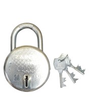 HiTechMart ZAINTO Thor 65mm 8 - Lever Heavy Duty Iron Padlock with Hardened Shackle and 3 Keys | High-Security Round Padlock for Home, Office, and Outdoor Use