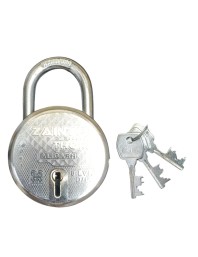 HiTechMart ZAINTO Thor 65mm 8 - Lever Heavy Duty Iron Padlock with Hardened Shackle and 3 Keys | High-Security Round Padlock for Home, Office, and Outdoor Use