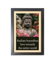 Buddha & His Famous Quote Photo Frame - Brown Frame, 11x15 Inches, Perfect for Office & Wall Decoration, Ideal Gift