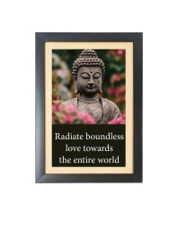 Buddha & His Famous Quote Photo Frame - Brown Frame, 11x15 Inches, Perfect for Office & Wall Decoration, Ideal Gift