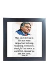 Hitech Sales Ratan Tata's Quotes Wall Frames, Inspirational and Motivational Quotes Wall Framed Posters for Room, Office, Study Desk, Decor (Tabletop, Square – 10.10 x 10.10 inches Frame, Black)
