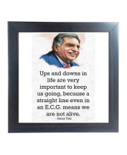 Hitech Sales Ratan Tata's Quotes Wall Frames, Inspirational and Motivational Quotes Wall Framed Posters for Room, Office, Study Desk, Decor (Tabletop, Square – 10.10 x 10.10 inches Frame, Black)
