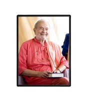 Swami Kriyananda Laminated Photo - 11x13 Inches, Divine Blessings for Home & Office and Temple Decoration